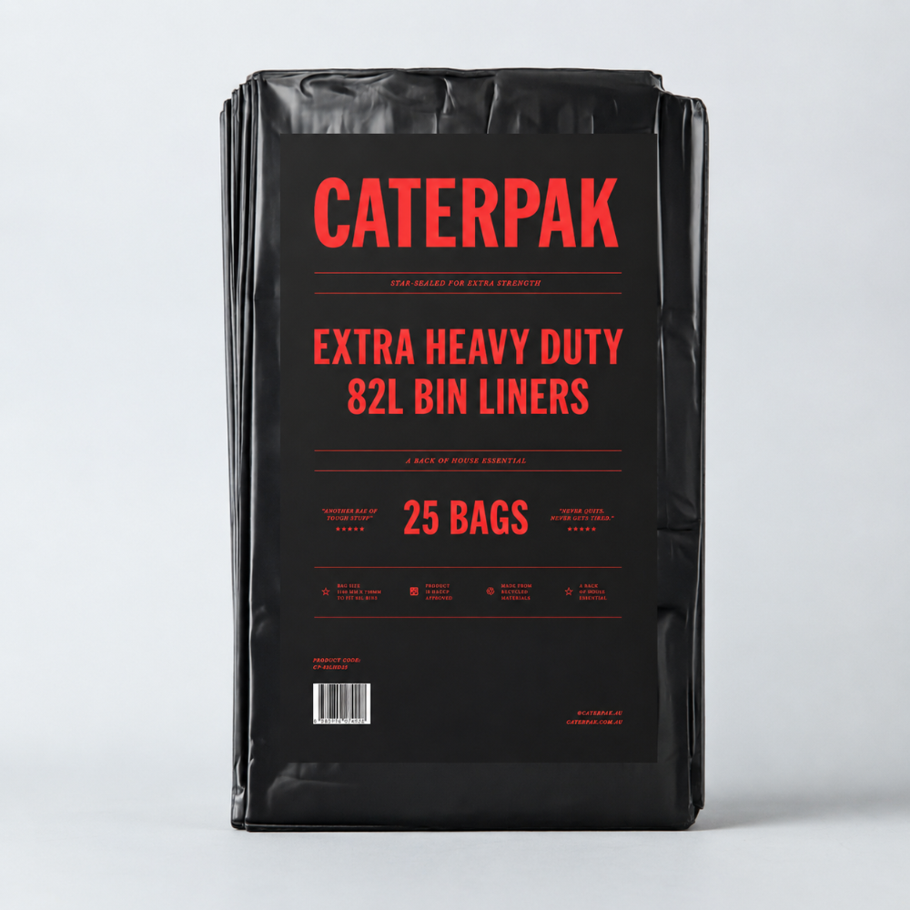 CaterPak Extra HeavyDuty Garbage Bag 82L Flat Pack
